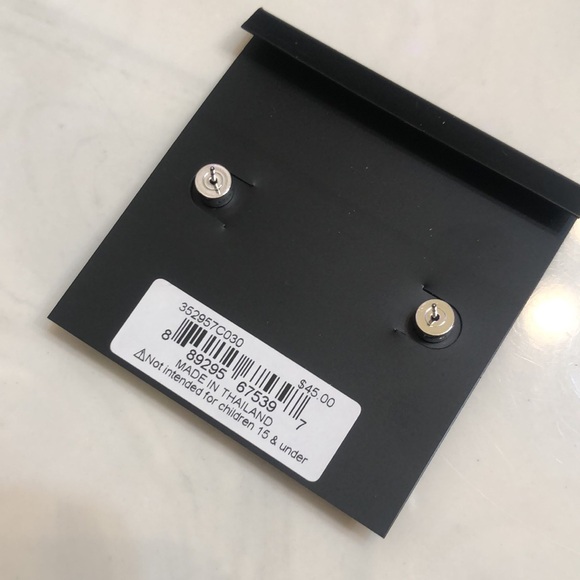 Coach Polished Silver Tone Signature C Disc Stud Earrings NWT - Picture 10 of 12